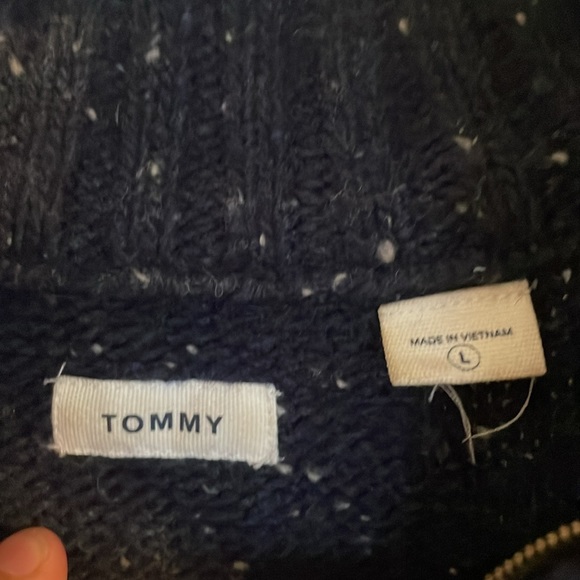 Tommy 1/4 zip wool turtle neck sweater - Picture 2 of 5